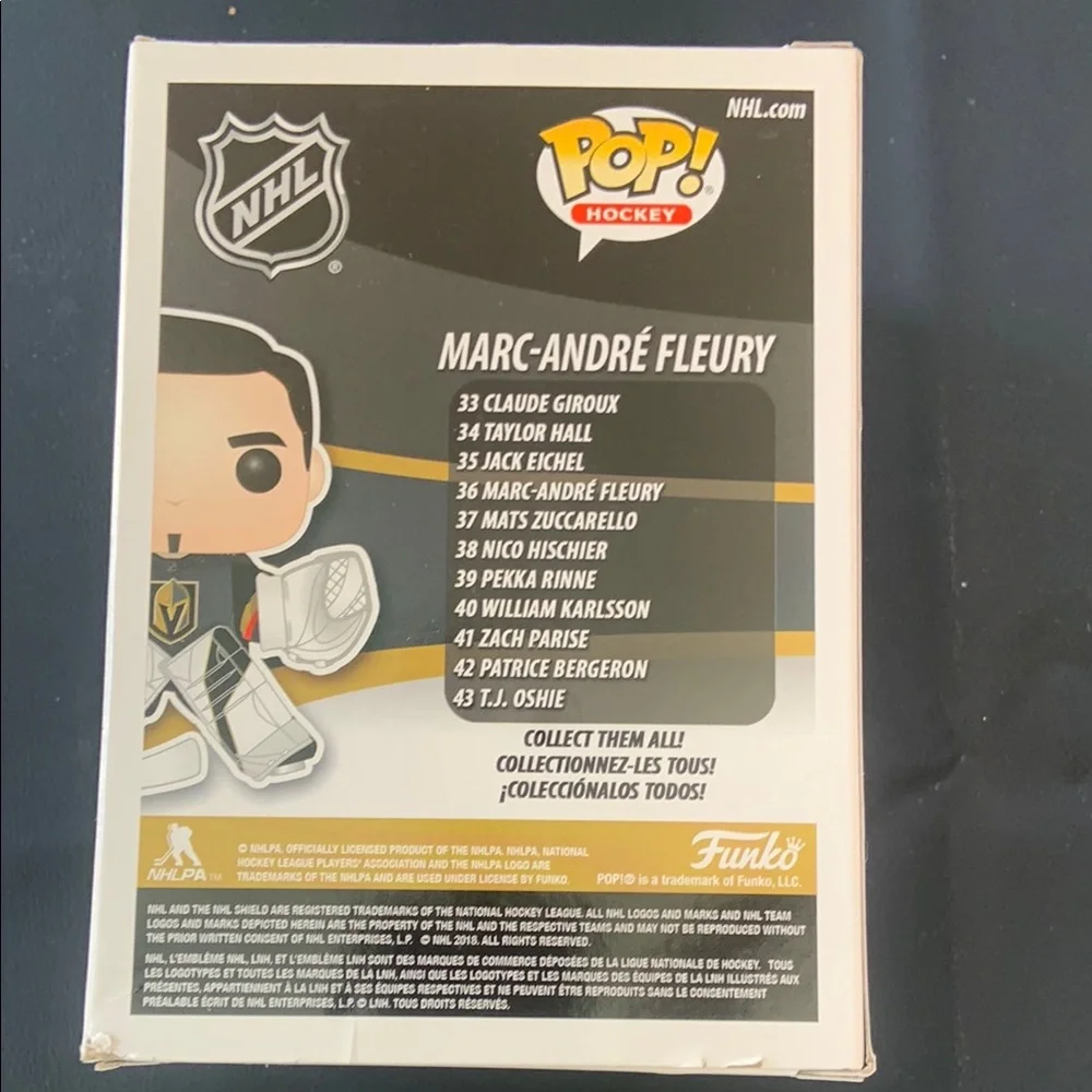 Funko Pop! NHL Marc-Andre Fleury Vegas Golden Knights #36 NIB Playoffs - Picture 4 of 7